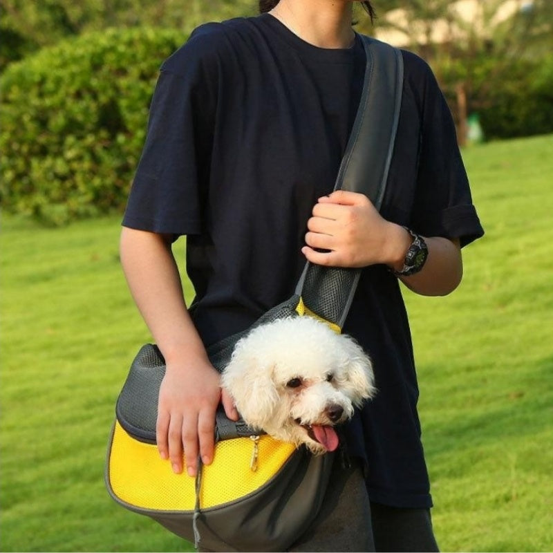 Outdoor Travel Mesh Oxford Pet Carrier Shoulder Sling Tote Bag