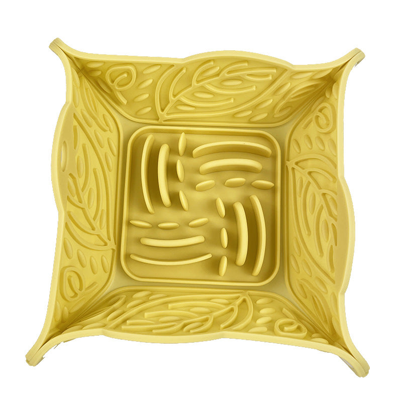 Foldable Silicone Slow Feeding Bowl and Mat for Pets