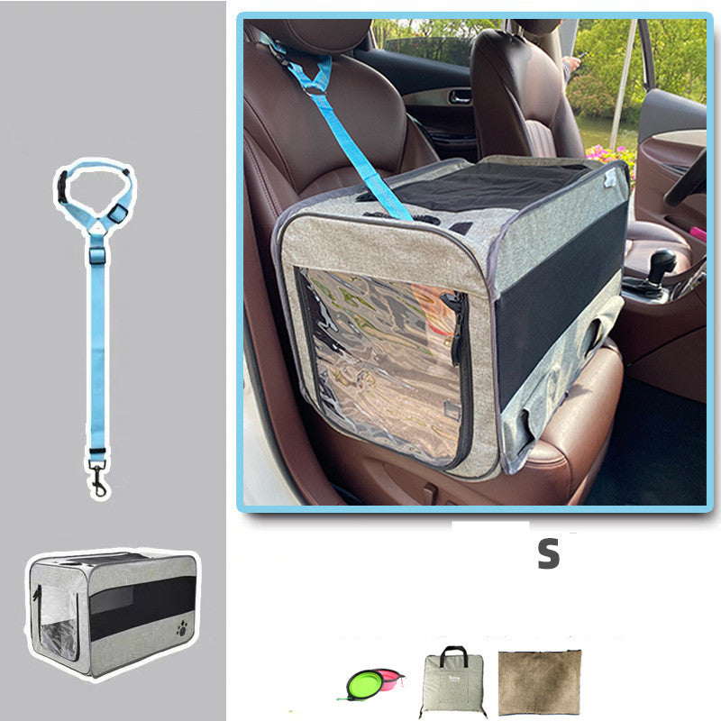 Portable Foldable Pet Carrier Bag With Safety Zipper Lock