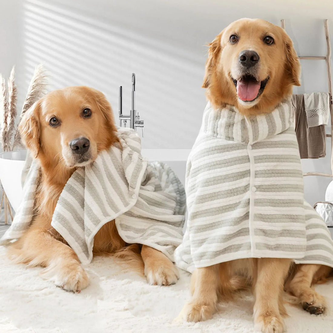 Ultra-Absorbent Quick-Drying Pet Bath Towel Thick Soft Robe