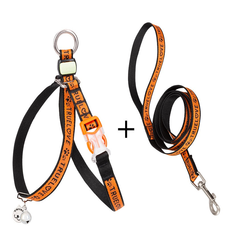 Pet Vest Harness With Bell And Leash For Small Pets