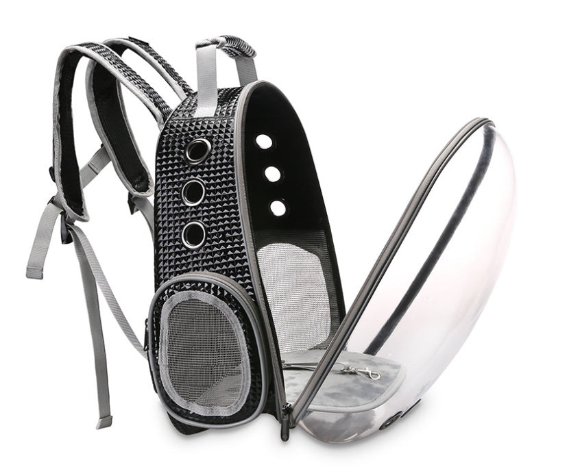 Portable Pet Backpack Carrier Bubble Capsule Design 360 Degree View