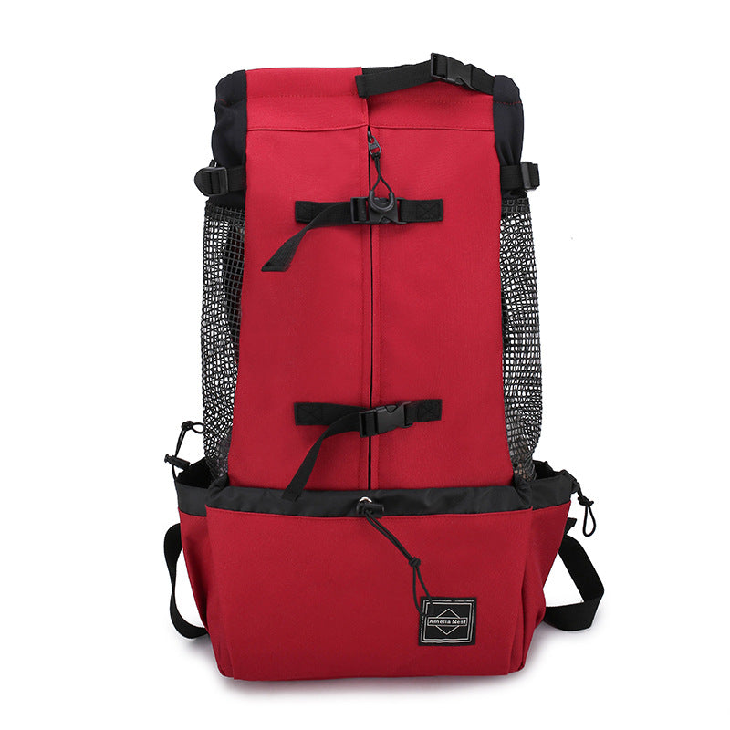 Portable Pet Carrier Backpack Double Shoulder Outdoor Travel Bag