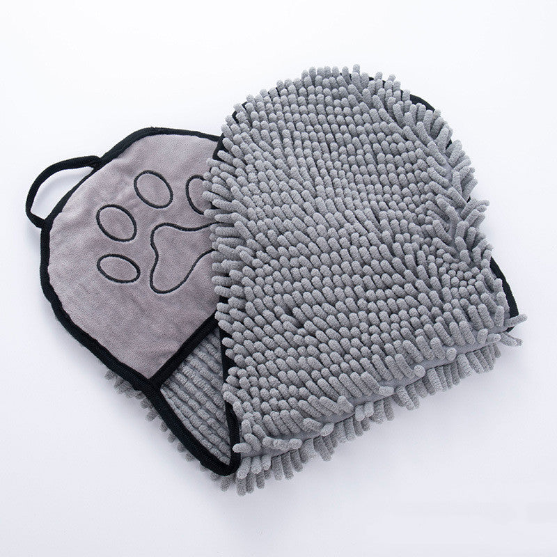 Solid Color Pet Bath Towel for Quick Drying