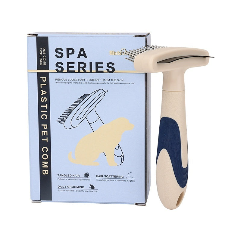 Pet Grooming Brush For Removing Loose Hair And Detangling Fur