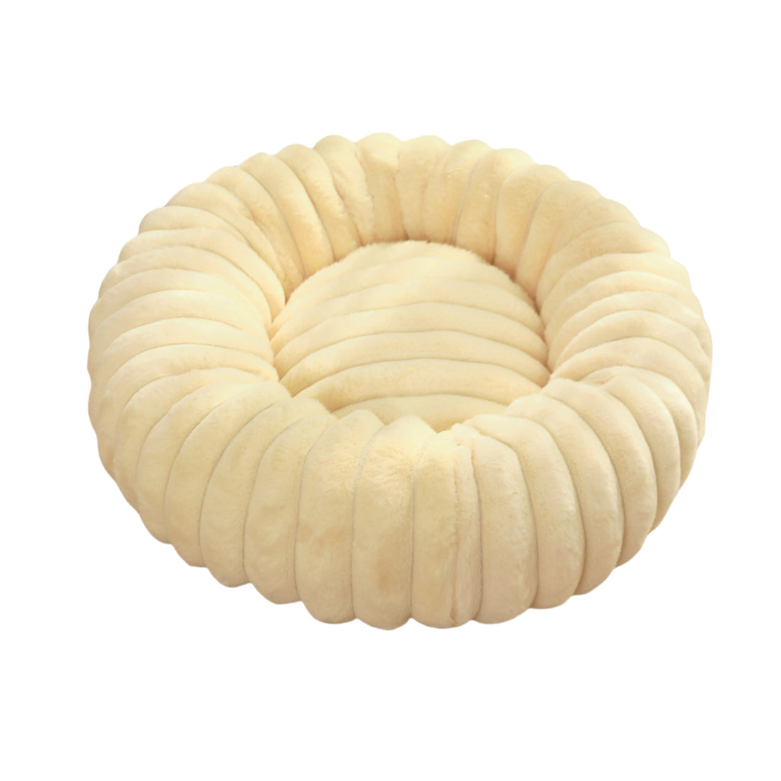 Round Plush Pet Nest Long Hair Warm Bed For Winter Comfort
