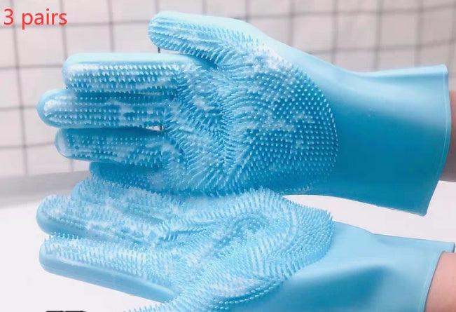 Silicone Pet Grooming Glove For Bathing Hair Removal And Massage