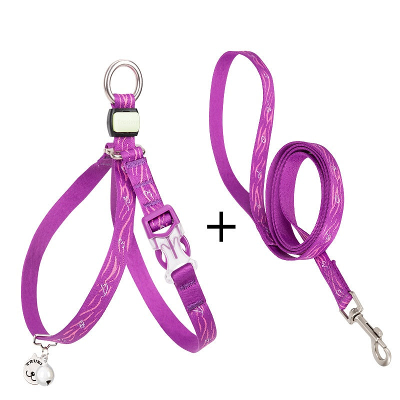 Pet Vest Harness With Bell And Leash For Small Pets