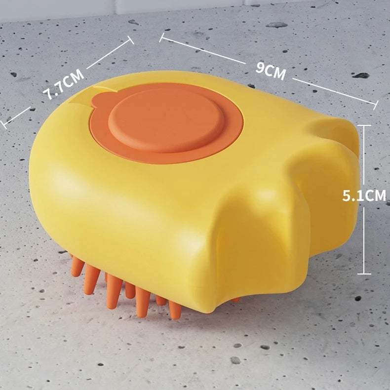 Pet Bath Massage Brush Comb With Shampoo Holder For Cleaning