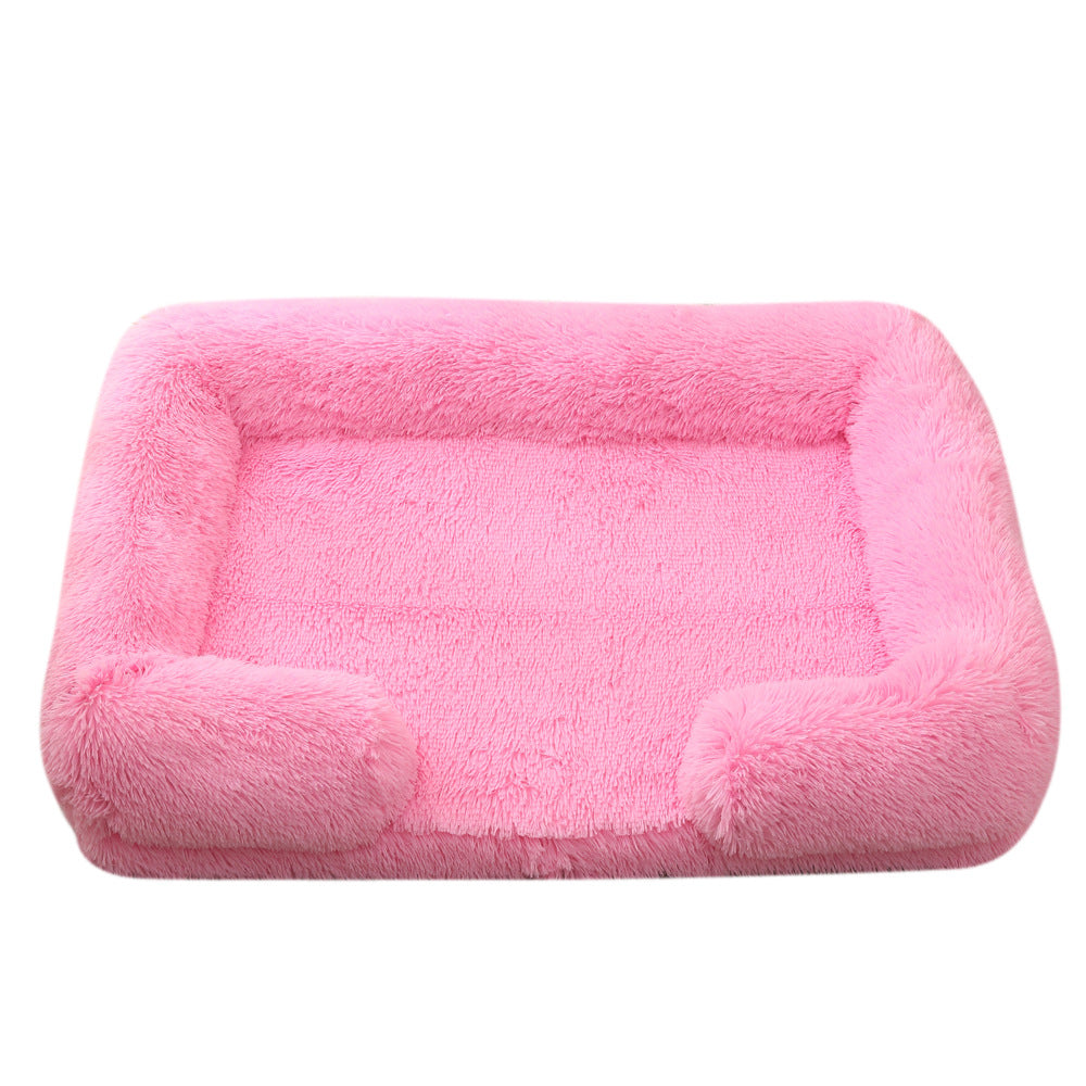 Plush Round Pet Bed Soft Nest For Comfortable And Warm Sleep