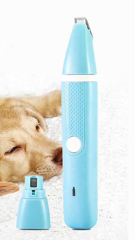 Pet Nail Polisher And Hair Trimmer Dual Purpose Grooming Tool