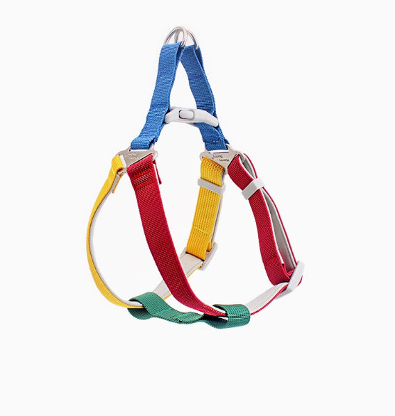 Colorful Pet Chest Harness With Handheld Leash For Outdoor Walking