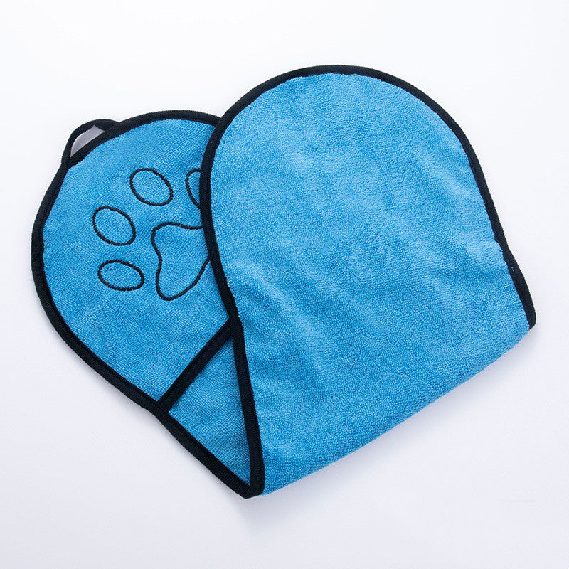 Solid Color Pet Bath Towel for Quick Drying