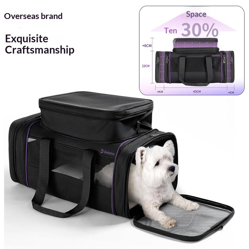 Portable Expandable Pet Carrier Bag for Travel and Flights
