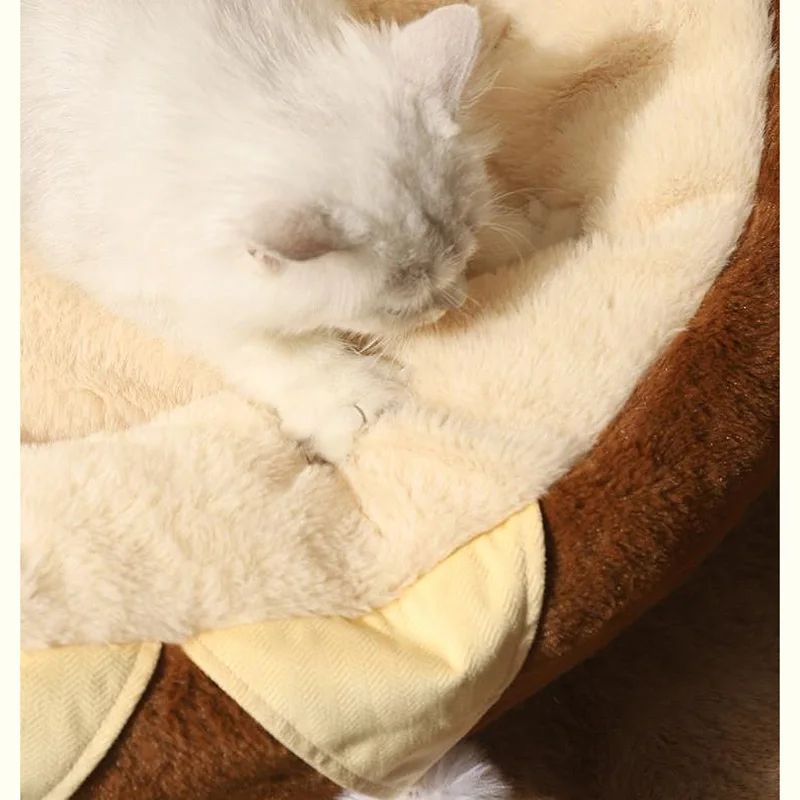 Round Pet Sofa Bed Cushion Soft Warm Deep Sleep Mattress