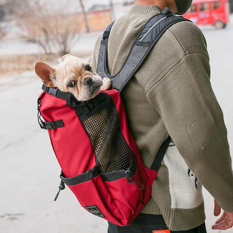 Portable Pet Carrier Backpack Double Shoulder Outdoor Travel Bag
