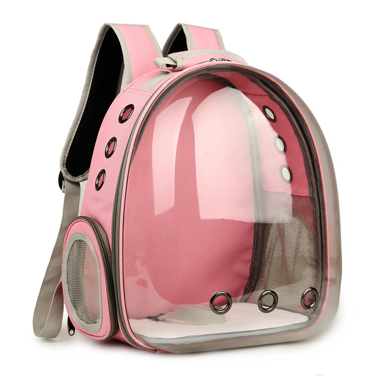 Portable Pet Backpack Carrier Bubble Capsule Design 360 Degree View