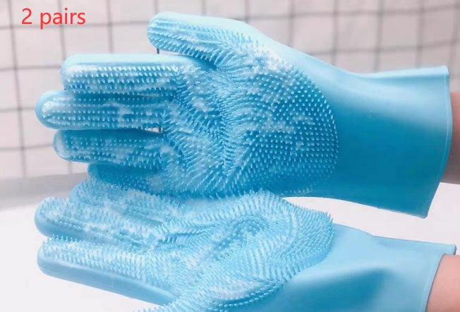 Silicone Pet Grooming Glove For Bathing Hair Removal And Massage