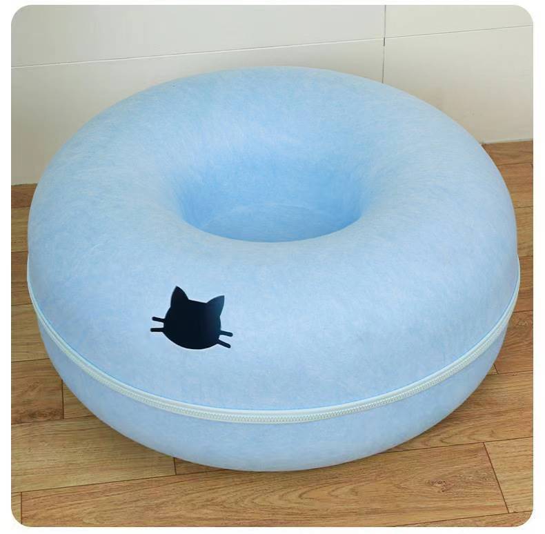 Comfortable Round Pet Bed Tunnel For Play And Rest