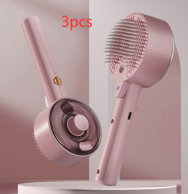 Pet Steam Grooming Brush Self Cleaning Hair Remover For Shedding And Care