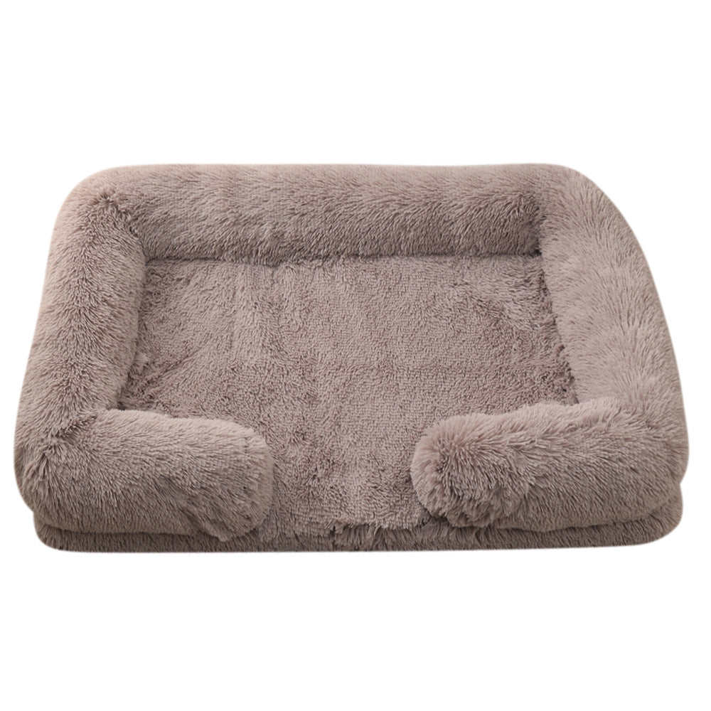 Plush Round Pet Bed Soft Nest For Comfortable And Warm Sleep