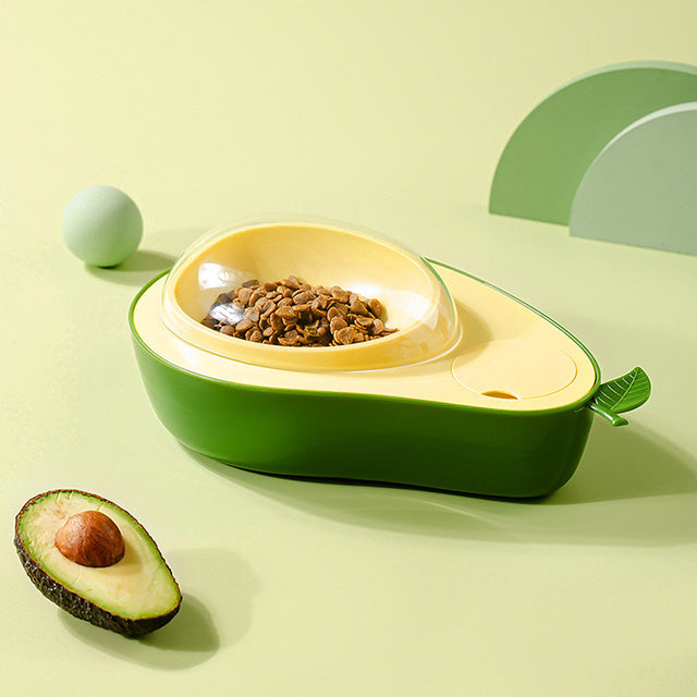 Automatic Avocado-Shaped Water and Slow Feed Bowl for Pets