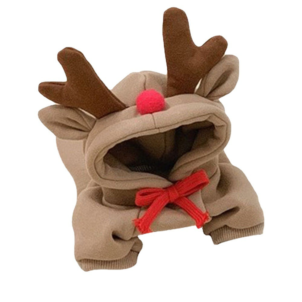 Hooded Sweater Apricot Elk Pet Clothes