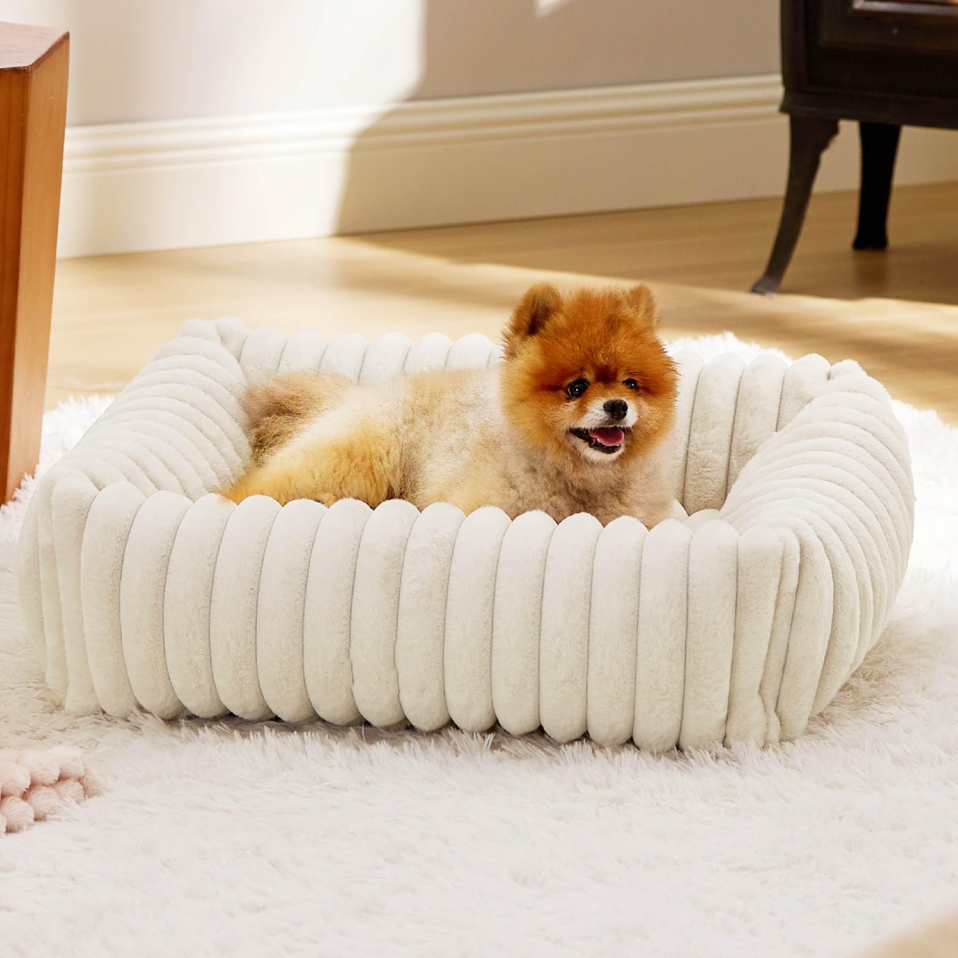 All Season Warm Plush Pet Bed For Comfortable Rest And Sleep