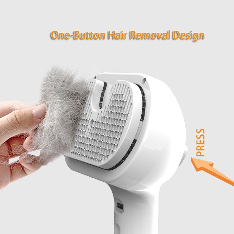 Pet Self Cleaning Grooming Comb With Mist Humidifier And Hair Remover