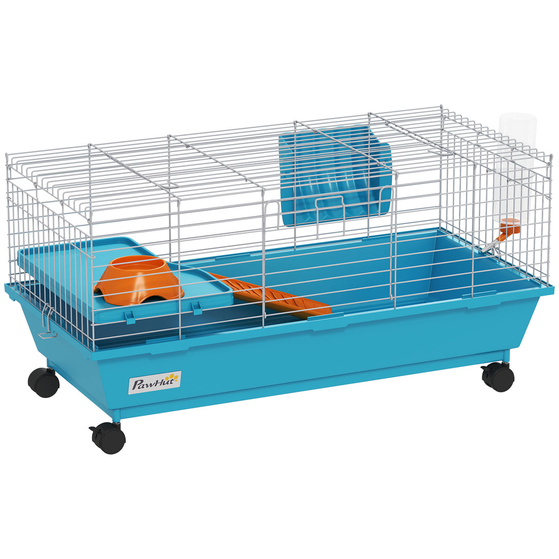 Small Rolling Pet Cage With Wheels Blue Accessories