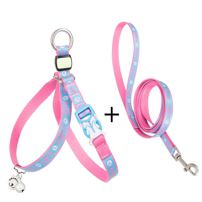 Pet Vest Harness With Bell And Leash For Small Pets