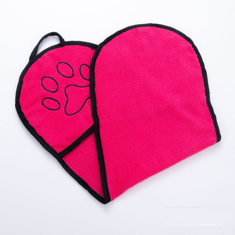 Solid Color Pet Bath Towel for Quick Drying