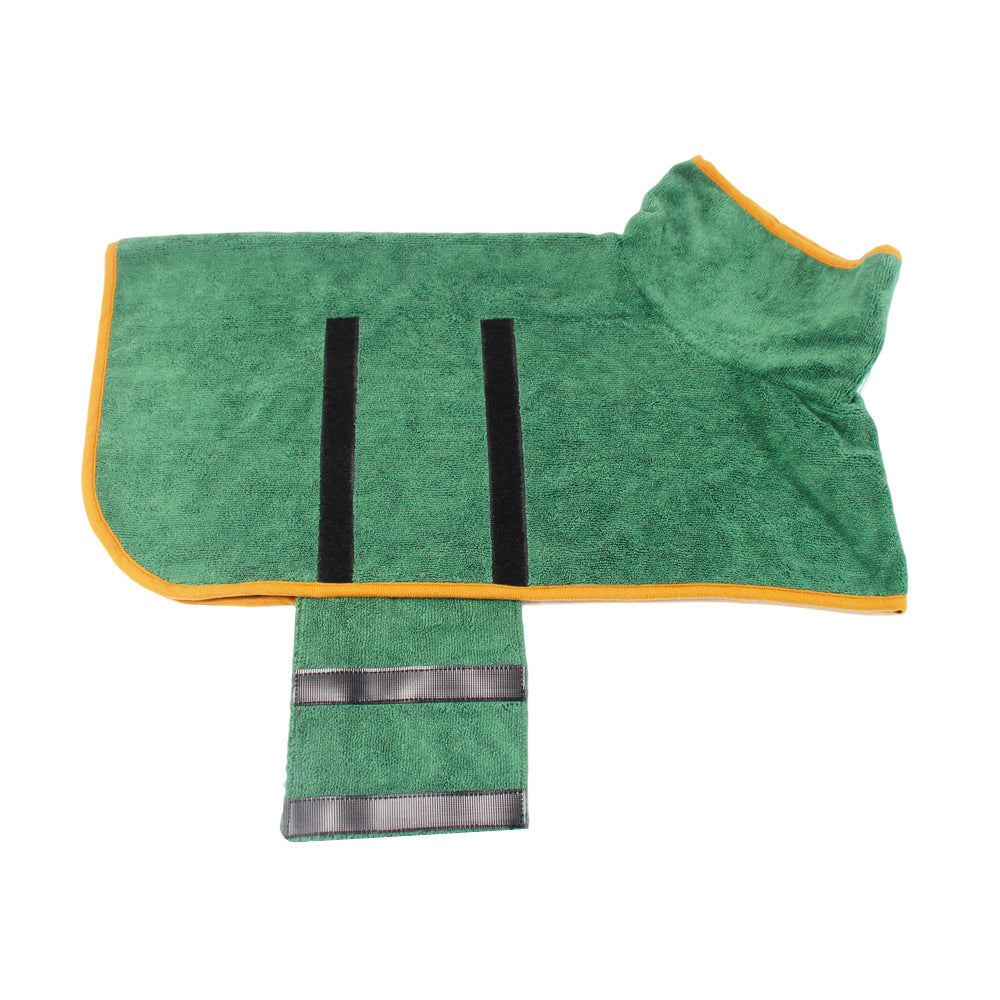 Fast-Drying Microfiber Pet Bathrobe Soft Absorbent Grooming Towel