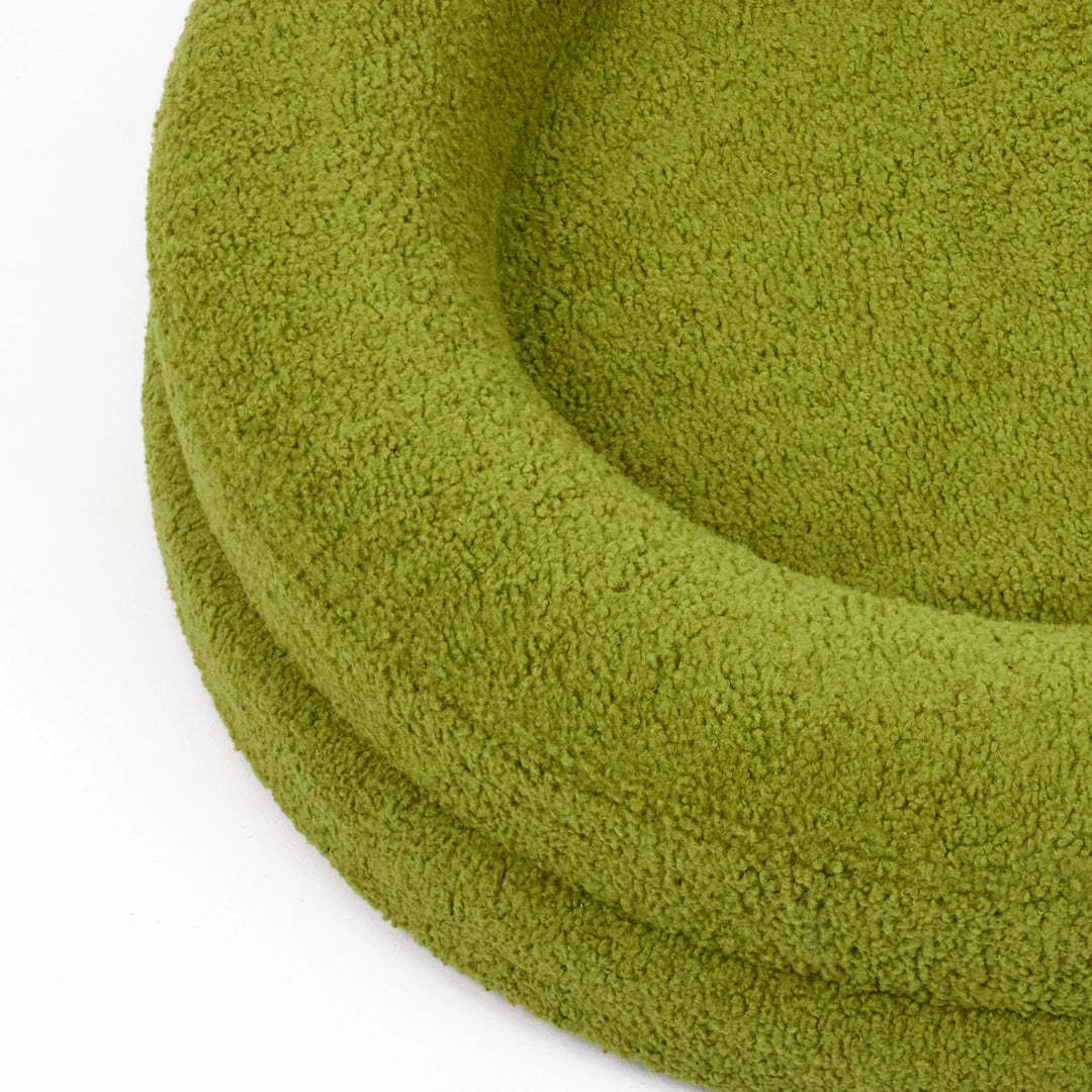 Solid Color Round Pet Bed For Comfortable Leisure And Sleep