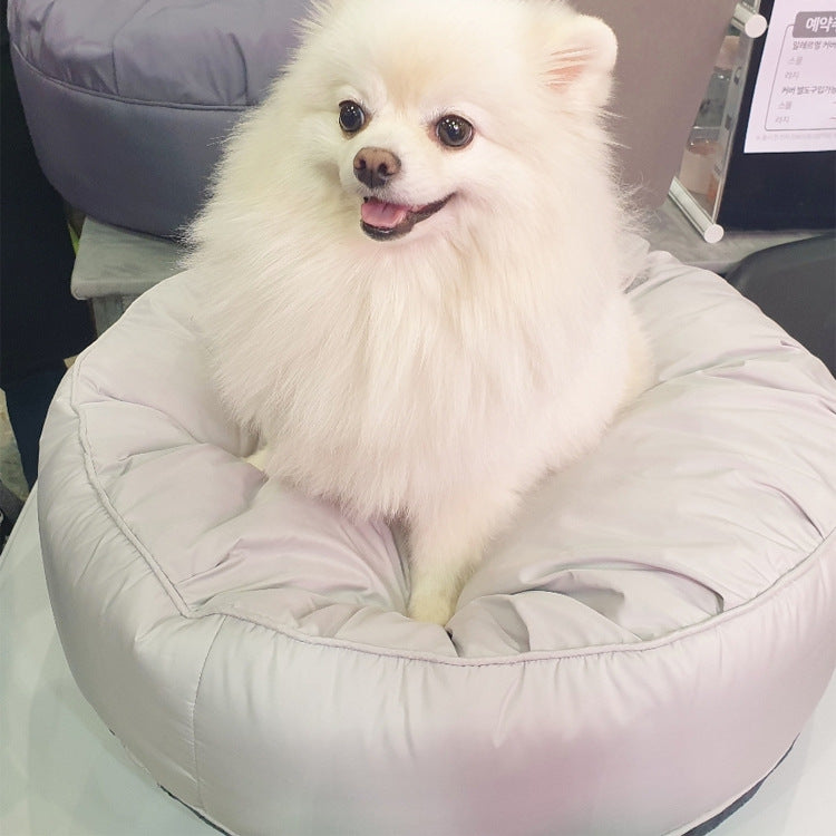Moisture Proof Pet Bed Large Round Washable With High Elastic Cushion