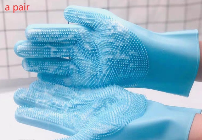 Silicone Pet Grooming Glove For Bathing Hair Removal And Massage