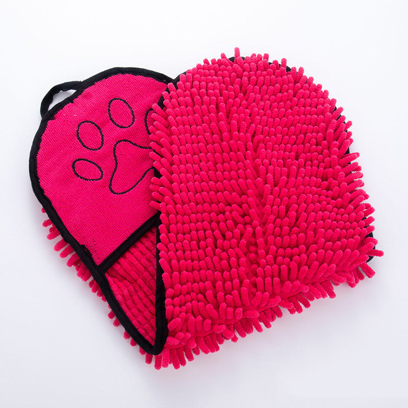 Solid Color Pet Bath Towel for Quick Drying