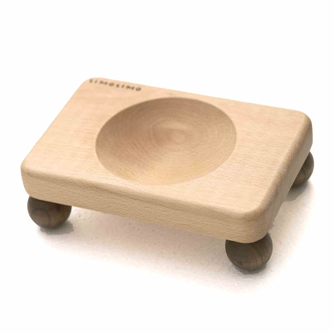 Solid Wood and Ceramic Feeding Bowls for Pets