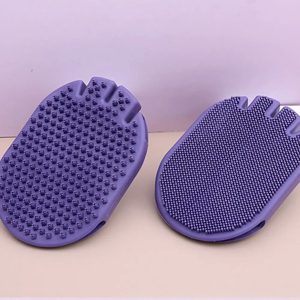 Massaging Pet Shampoo Brush Soft Bristle Dual Sided Grooming Brush