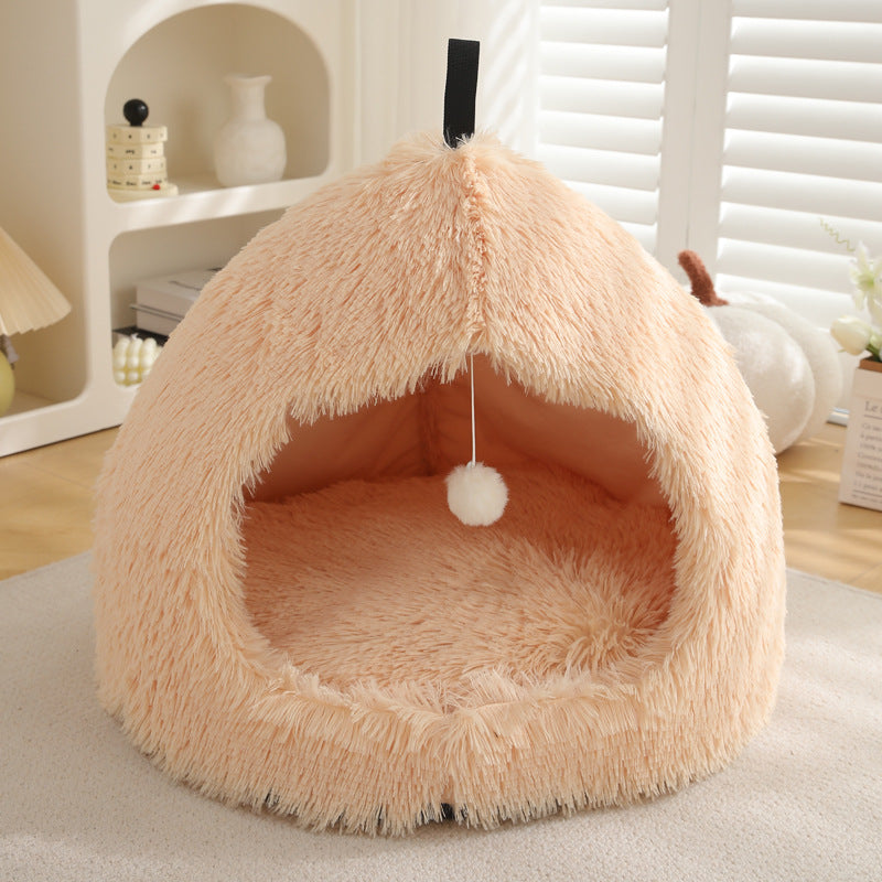 Winter Plush Warm Pet Bed For Cozy And Comfortable Sleep