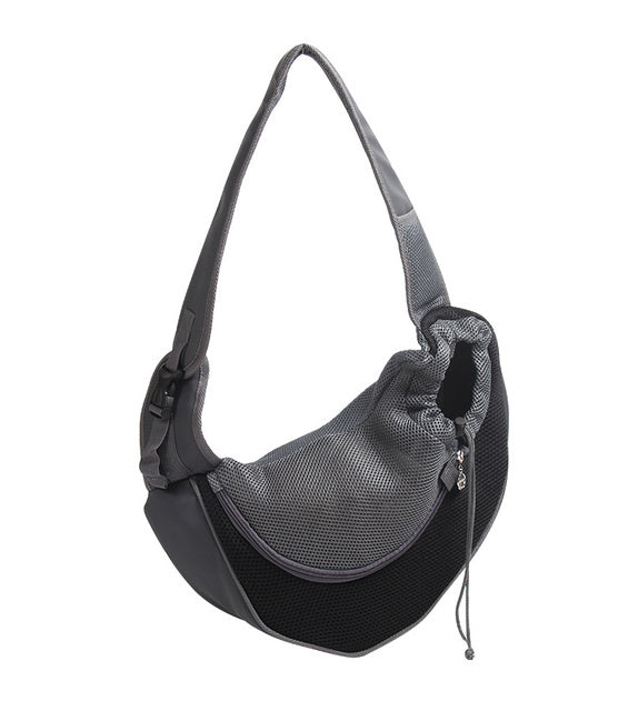 Outdoor Travel Mesh Oxford Pet Carrier Shoulder Sling Tote Bag