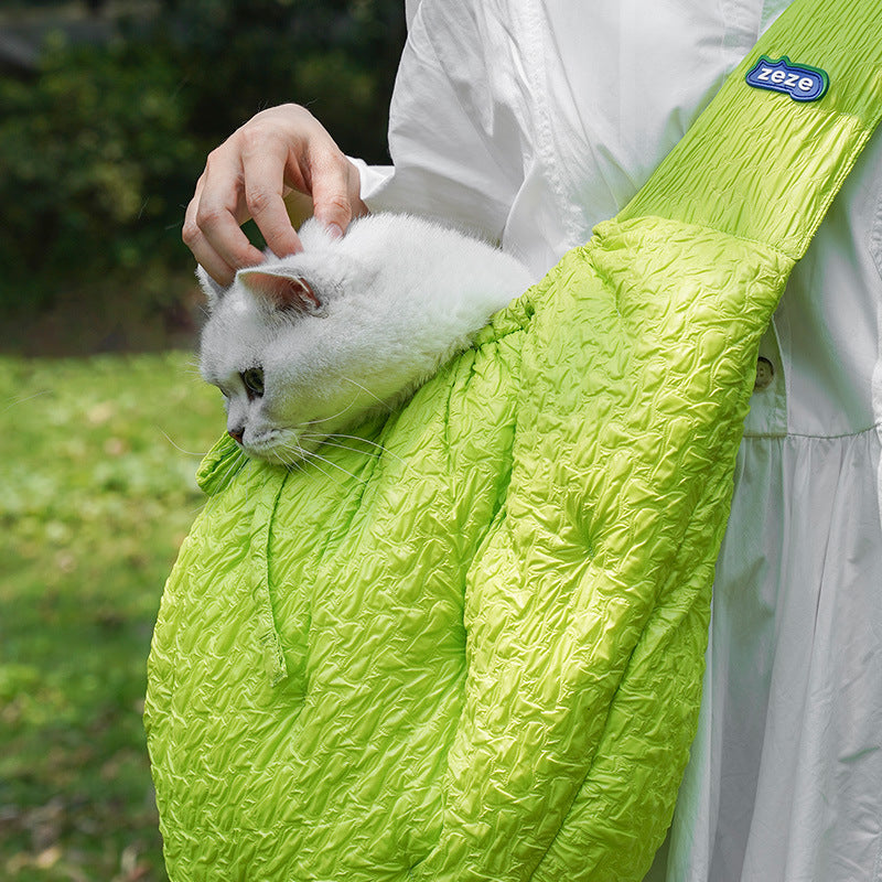 Portable Warm Pet Carrier Shoulder Diagonal Bag Secure Small Size