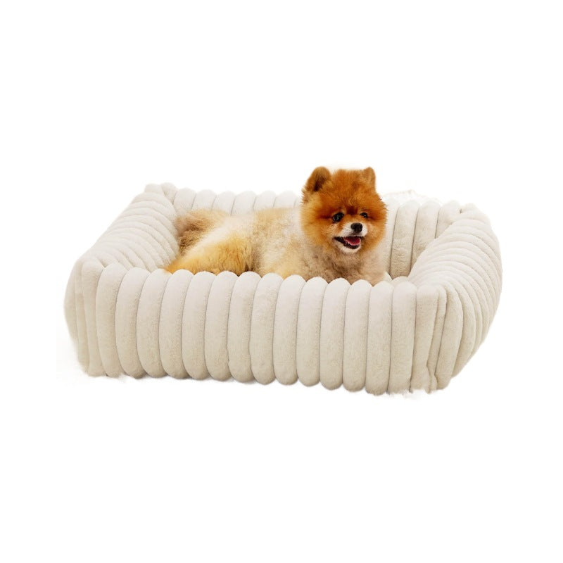 All Season Warm Plush Pet Bed For Comfortable Rest And Sleep
