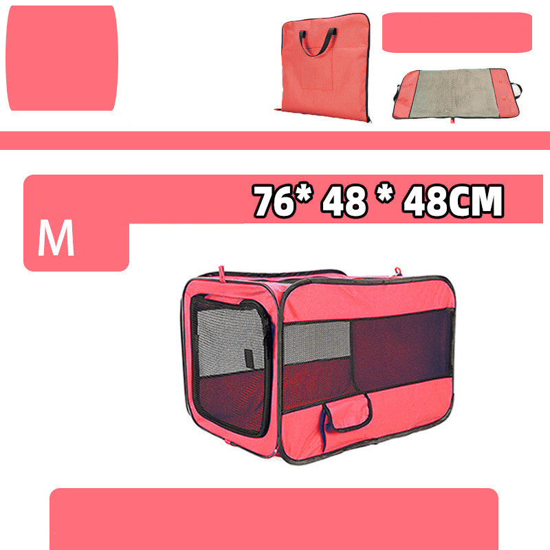 Portable Foldable Pet Carrier Bag With Safety Zipper Lock
