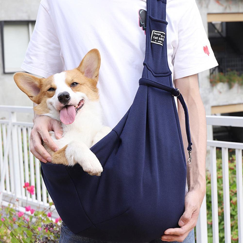 Breathable Pet Travel Sling Carrier For Outdoor Hiking Use