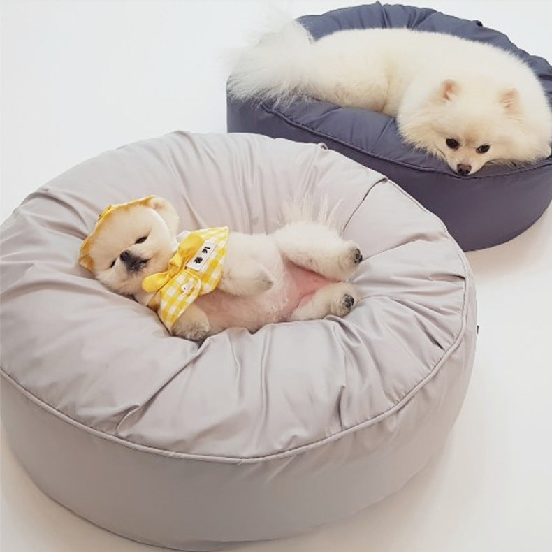 Moisture Proof Pet Bed Large Round Washable With High Elastic Cushion