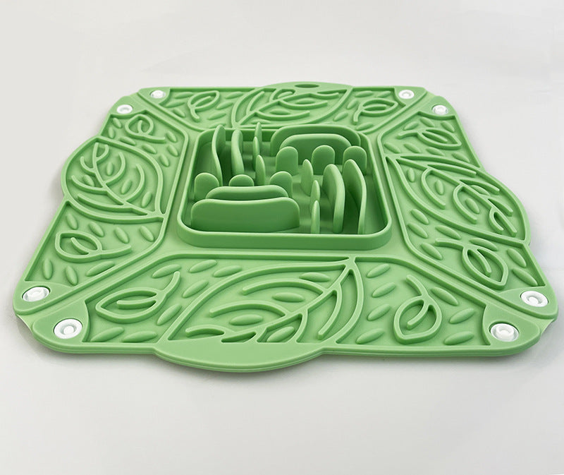 Foldable Silicone Slow Feeding Bowl and Mat for Pets