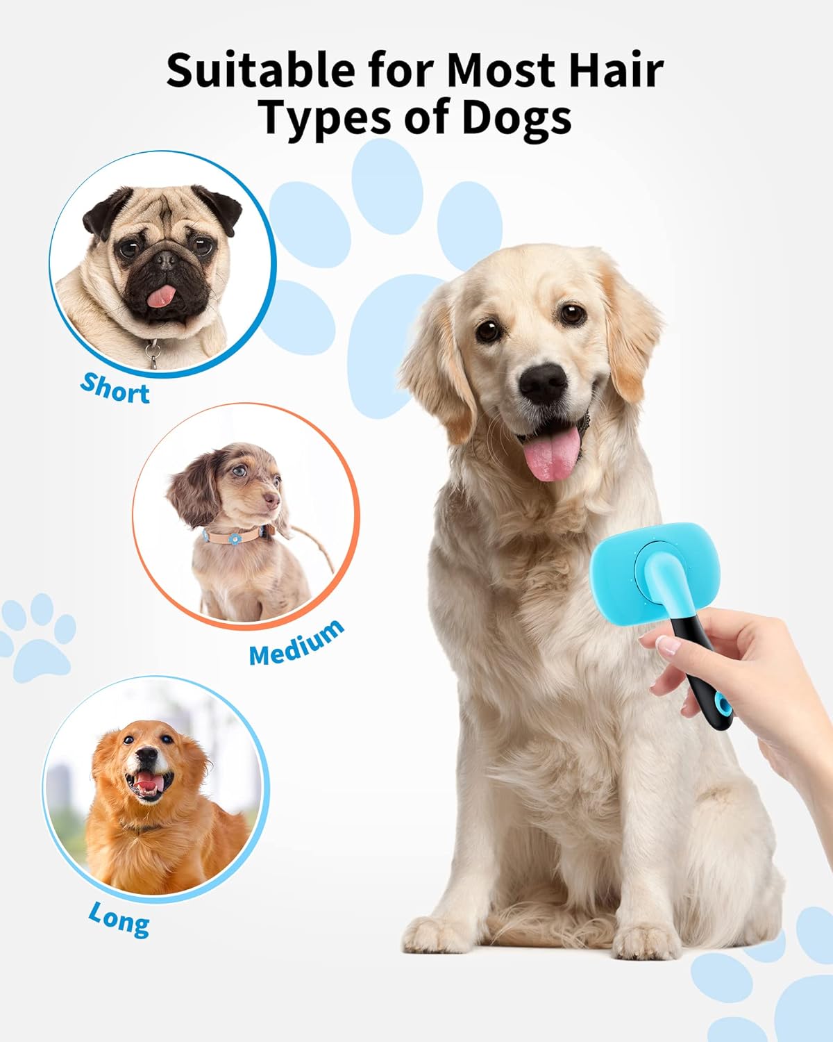 Pet Grooming Brush Shedding Tool For Hair Removal And Care