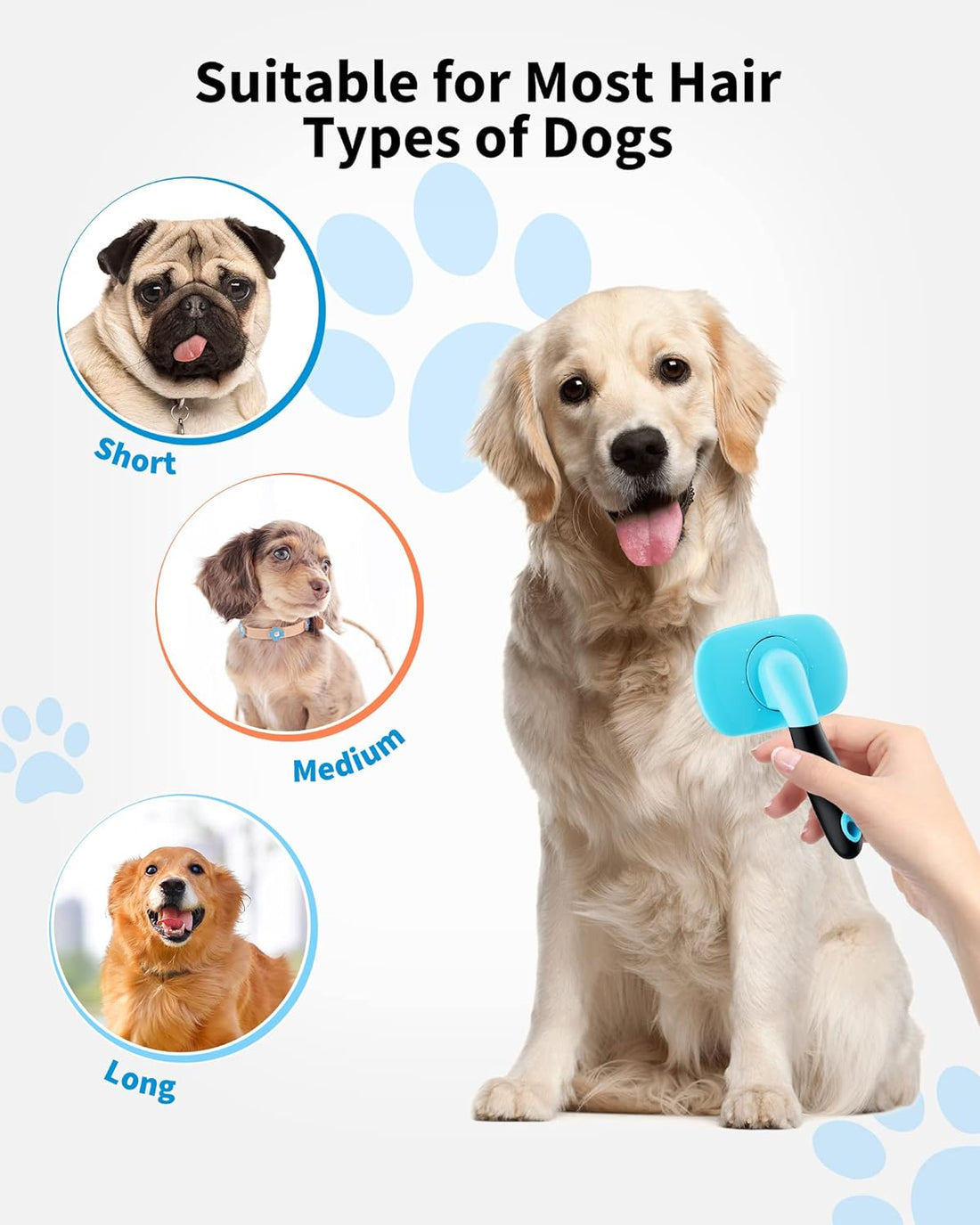 Pet Grooming Brush Shedding Tool For Hair Removal And Care