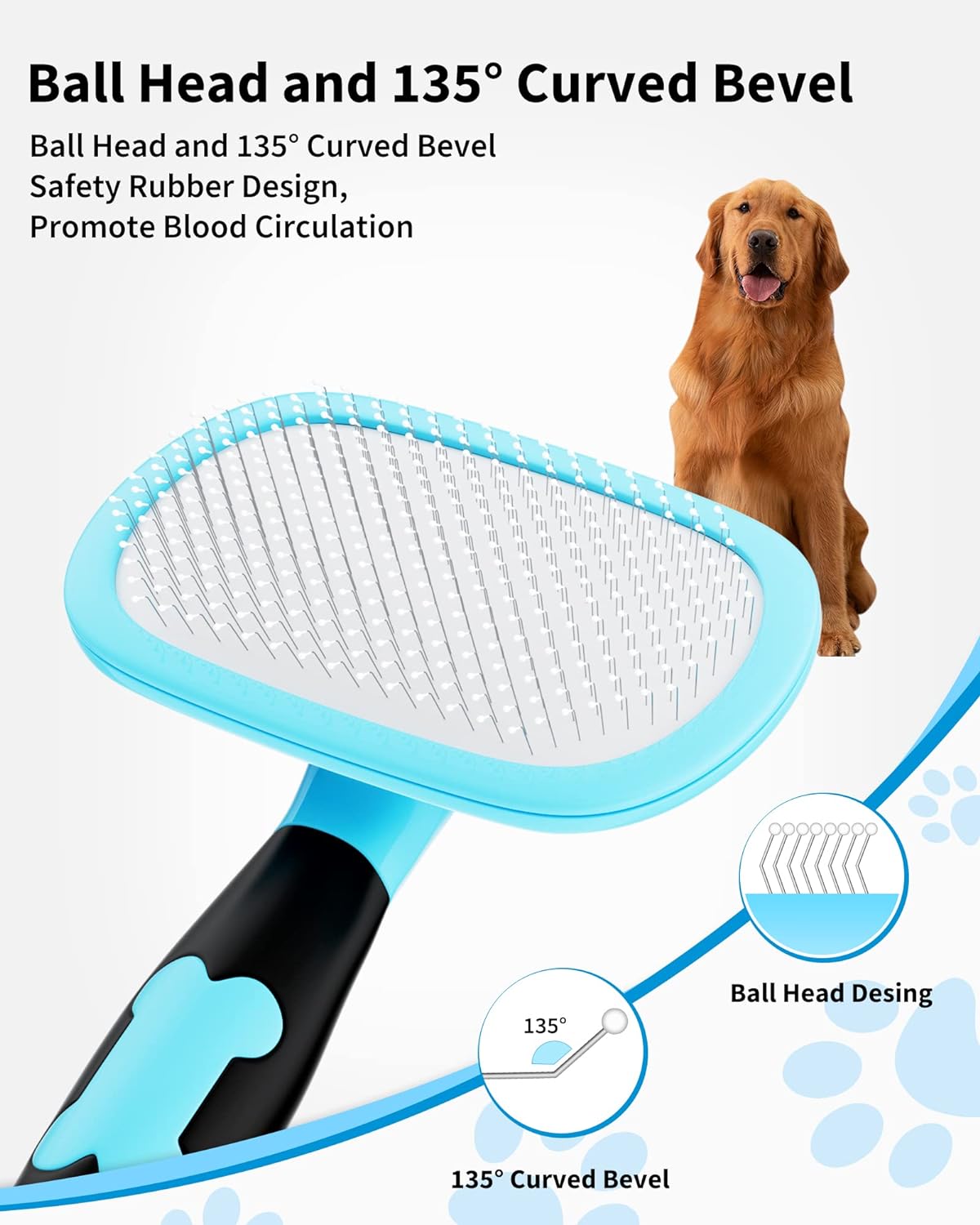 Pet Grooming Brush Shedding Tool For Hair Removal And Care